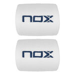 NOX white wristband with blue logo
